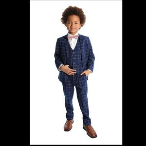 Appaman suit. Navy windowpane suit